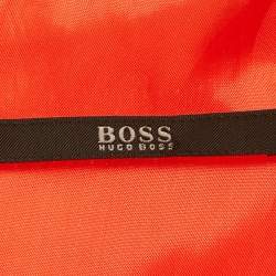 Pre Owned Boss By Hugo Boss Scarlet Red Crepe Side Slit Maxi Dress M