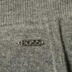 Pre Owned Boss By Hugo Boss Grey Wool Knit Faboosia Sweatpants L