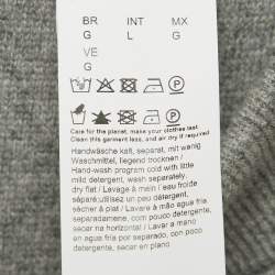 Pre Owned Boss By Hugo Boss Grey Wool Knit Faboosia Sweatpants L