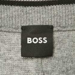 Pre Owned Boss By Hugo Boss Grey Wool Knit Faboosia Sweatpants L
