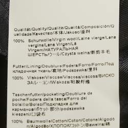 Pre Owned Boss By Hugo Boss Navy Blue Pattered Wool Blazer & Skirt Set M