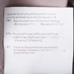 Pre Owned Boss By Hugo Boss Grey Ruched Stretch Cotton Pencil Skirt M