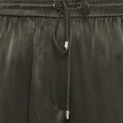 مملوكة مسبقًا بنطلون بوس باي هوغو بوس ساتان أسود تافاتي متوسط