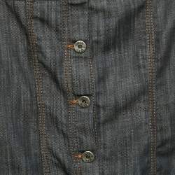 مملوكة مسبقًا Boss by Hugo Boss Navy Blue Denim Playsuit S