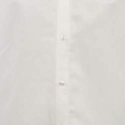 مملوكة مسبقًا قميص بوس باي هوغو بوس بلون أبيض بمزيج كروشيه من الكتان ميديم