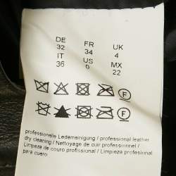 مملوكة مسبقًا جاكيت جلد بوس باي هوجو بوس تفاصيل سحاب أسود صغير