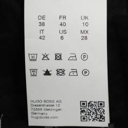 Pre Owned بنطلون بوس باي هوغو بوس مخطط أسود/أبيض ميديوم