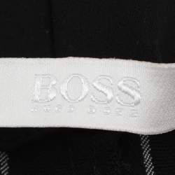 Pre Owned بنطلون بوس باي هوغو بوس مخطط أسود/أبيض ميديوم