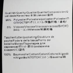 Pre Owned بنطلون بوس باي هوغو بوس مخطط أسود/أبيض ميديوم
