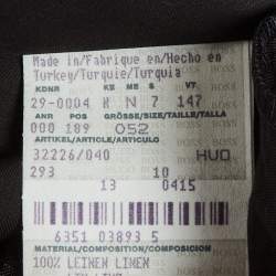 Pre Owned Boss By Hugo Boss Grey Pinstripe Linen Straight-Leg Trousers XL