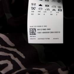 Pre Owned فستان بوس أورانج باي هوغو بوس آندي حرير مطبوع متعدد الألوان بلا أكمام S