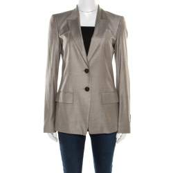 Pre Owned Boss By Hugo Boss Grey Tailored Juicyda Blazer S