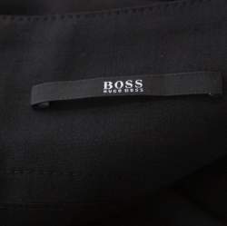 Pre Owned Boss By Hugo Boss Black Stretch Wool Tailored Pencil Skirt M