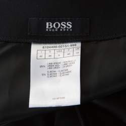 Pre Owned Boss by Hugo Boss Black Stretch Wool Pencil Skirt M