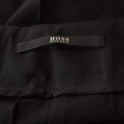 Pre Owned Boss By Hugo Boss Black Straight Fit Tailored Trousers M