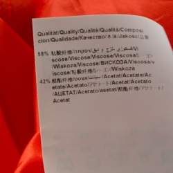 Pre Owned تنورة بوس باي هوغو بوس كريب برتقالي طبقات L