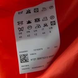 Pre Owned تنورة بوس باي هوغو بوس كريب برتقالي طبقات L