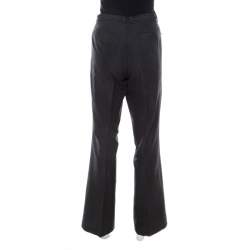 مملوكة مسبقًا بنطلون بوس هوغو بوس قطن مخطط بأرجل واسعة وحزام S