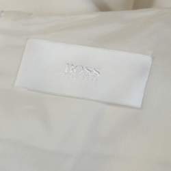 Pre Owned فستان بوس باي هوغو بوس ديوبيلا قطن أبيض مخلوط بطول الركبة  S