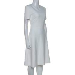 Pre Owned فستان بوس باي هوغو بوس ديوبيلا قطن أبيض مخلوط بطول الركبة  S