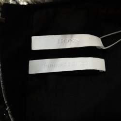 Pre Owned توب بوس باي هوغو بوس إبيرلا  لوريكس ميتاليك مطبوع بشراشيب مزينة  M