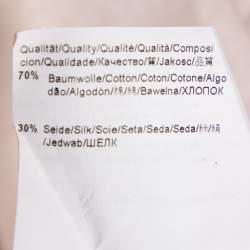 Pre Owned بلوزة بوس باي هوغو بوس طيات أمامية قطن بيج M