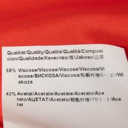 Pre Owned Boss By Hugo Boss Orange Crepe Sleeveless V-Neck Slit Detail Maxi Dress M