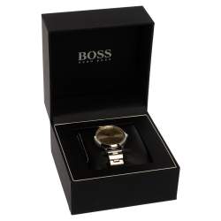 Pre Owned Hugo Boss Yellow Two Tone Stainless Steel Classic HB.369.314.3349 Women's Wristwatch 36 mm