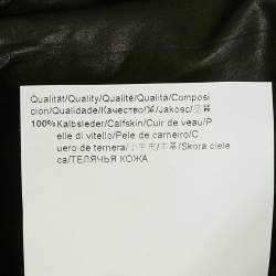 Boss Orange by Hugo Boss Black Leather Military Jacket M