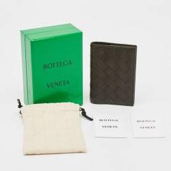 Bottega Veneta Dark Green Intrecciato Leather Notebook Cover