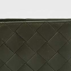 Bottega Veneta Dark Green Intrecciato Leather Notebook Cover
