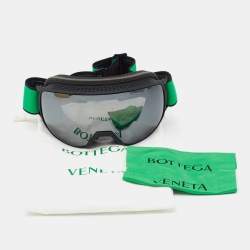Bottega Veneta Black Mirrored Ski Goggles