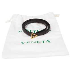 Pre Owned Bottega Veneta Brown Leather Belt Size 75 CM