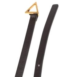 Pre Owned Bottega Veneta Brown Leather Belt Size 75 CM