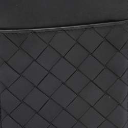 Pre Owned Bottega Veneta Black Intrecciato Leather Phone Cover