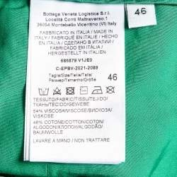 Bottega Veneta Green Fluid Satin Cargo Pants L