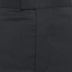 Bottega Veneta Black Wool Braided Detail Formal Trousers XS