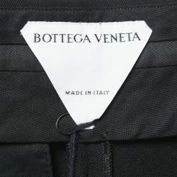Bottega Veneta Black Wool Braided Detail Formal Trousers XS
