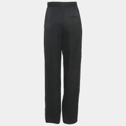 Bottega Veneta Black Wool Braided Detail Formal Trousers XS