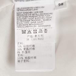 Pre Owned Bottega Veneta Beige Viscose Knot Double Breasted Blazer S