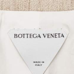 Pre Owned Bottega Veneta Beige Viscose Knot Double Breasted Blazer S