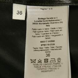 Pre Owned Bottega Veneta Black Leather Tank Dress XS