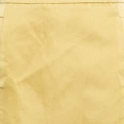 Pre Owned Bottega Veneta Gold Crepe De Chine Pocketed Skirt M