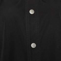 Pre Owned Bottega Veneta Black Cotton Button Front Puff Sleeve Shirt M