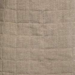 Pre Owned Bottega Veneta Khaki Brown Quilted Linen Midi Skirt M