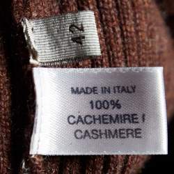 Bottega Veneta Brown Cashmere Knit Turtle Neck Sweater M