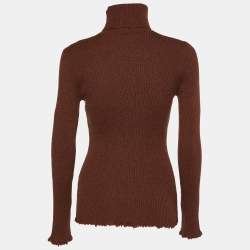 Bottega Veneta Brown Cashmere Knit Turtle Neck Sweater M