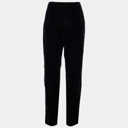 Bottega Veneta Black Velvet Straight Leg Pants M