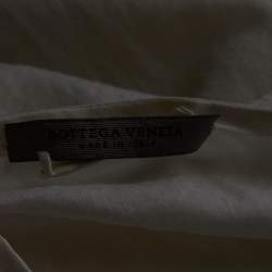 Bottega Veneta Cream Cotton & Silk Tie Detail Top M