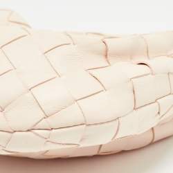 Pre Owned Bottega Veneta Light Peach Intrecciato Leather Candy Jodie Bag